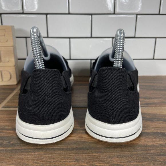 Clarks Cloudsteppers Breeze Step Womens Sz 6.5 Wide Shoes Black Comfort Slip Ons - Picture 4 of 14